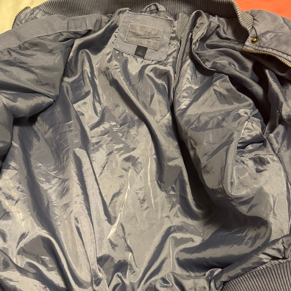 Universal Thread Quilted Bomber Jacket in Charcoal - Picture 4 of 4